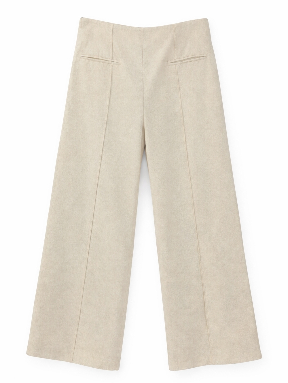 Cider Linen Blend Wide Leg Pants Cream Minimalist Resort Lounge Womens Small